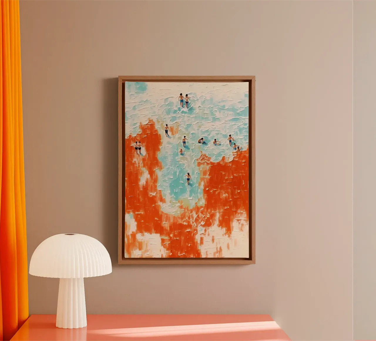 De kleurenkust canvas met Baklijst van Studio Sori
