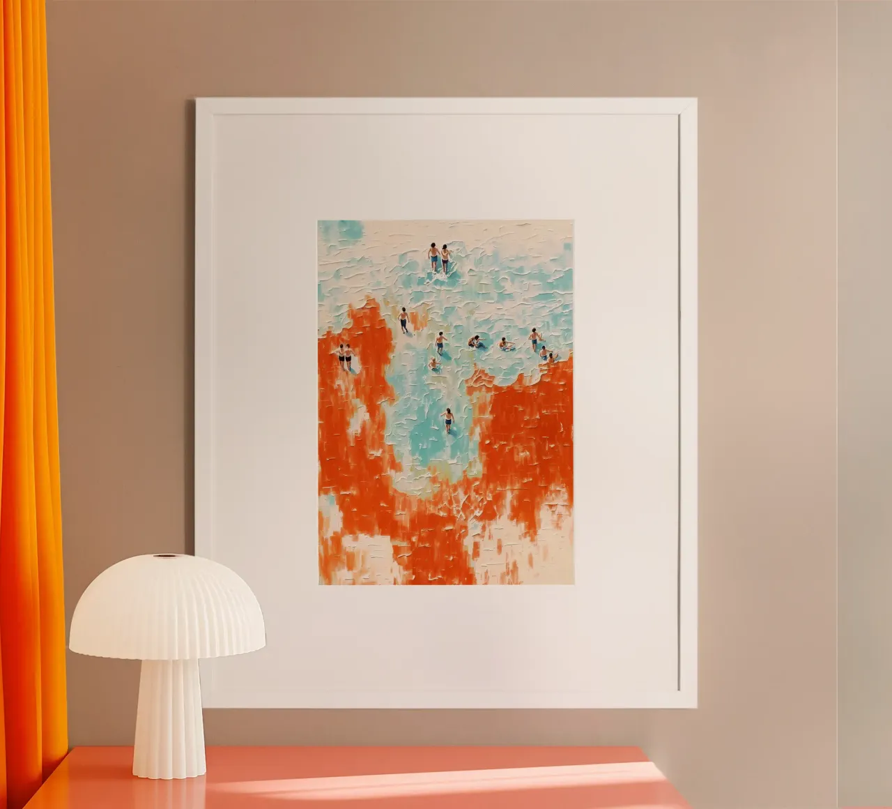 La Costa dei Colori poster con telaio in legno da Studio Sori