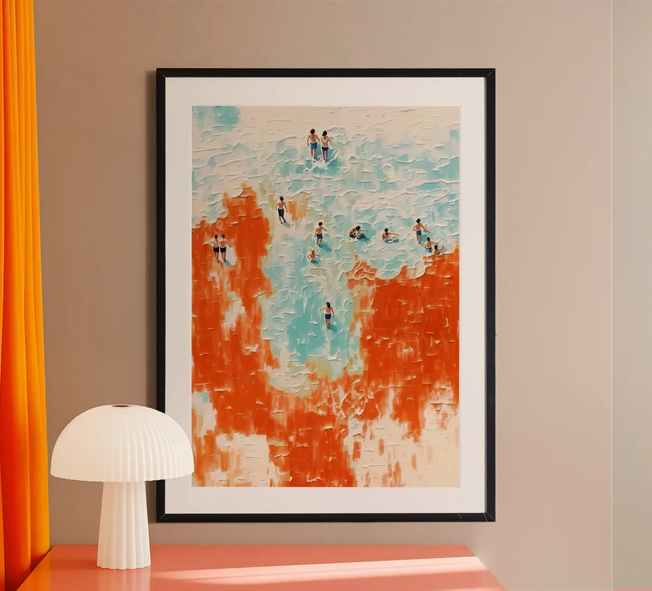 La Costa dei Colori poster con telaio in legno da Studio Sori