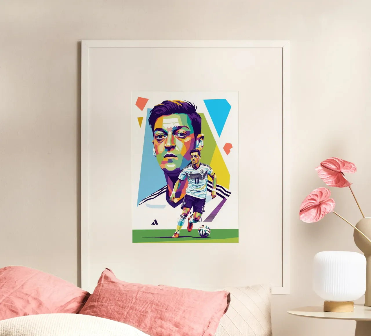 Mesut Ozil ritratto pop art #2 poster da Hantamrata