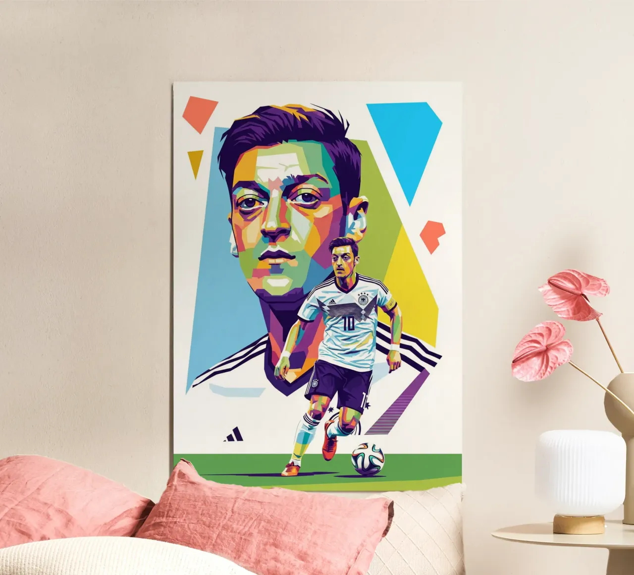 Mesut Ozil ritratto pop art #2 poster da Hantamrata