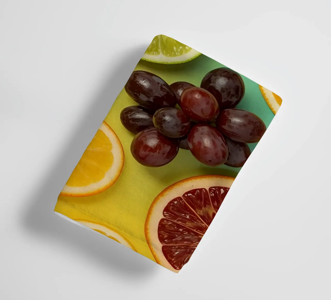 Sliced Fruit Assortment on Gradient Background towel by DesignDoodle
