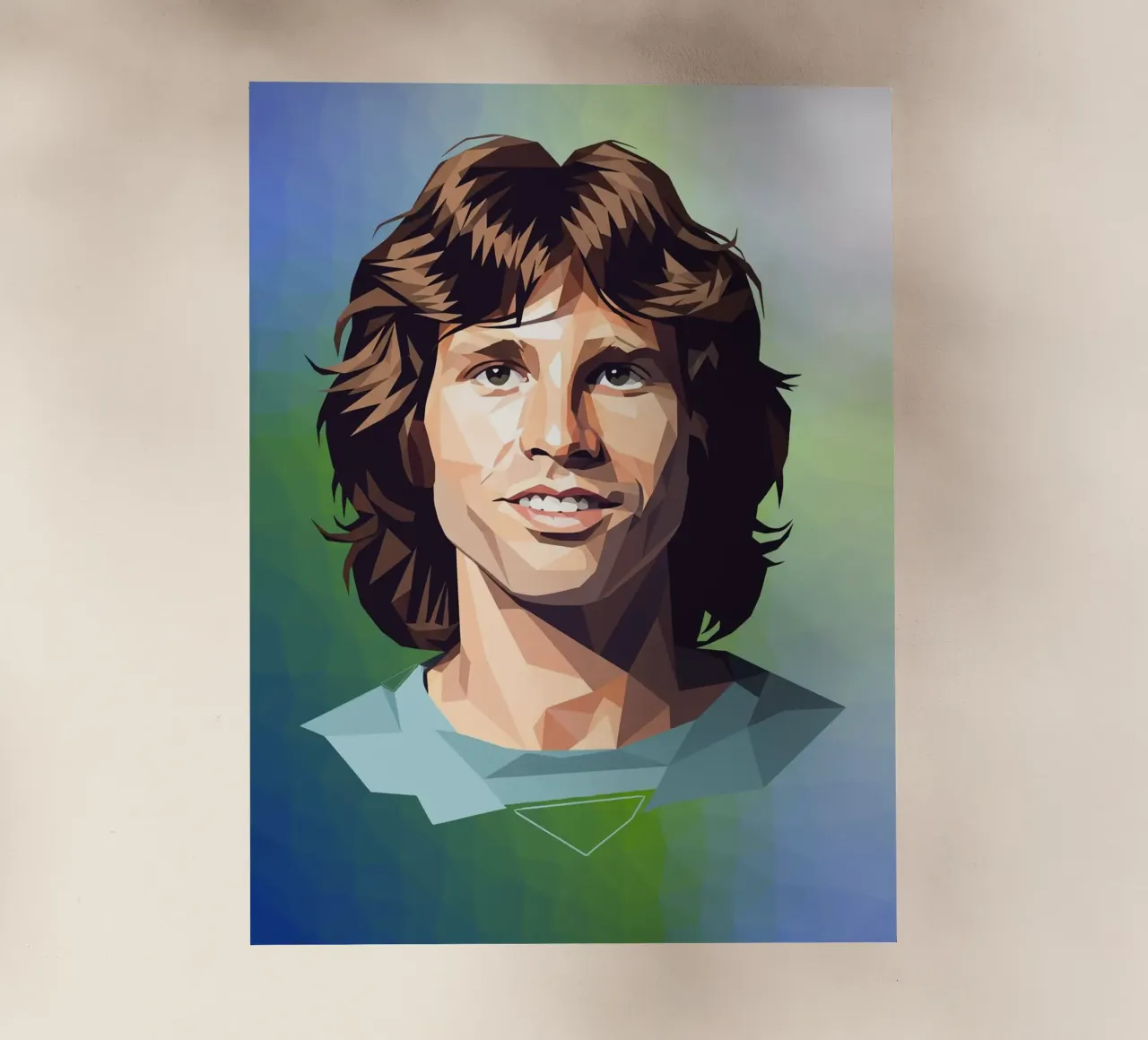 Jim Morrison Lowpoly pellicola backlit da Low Profile