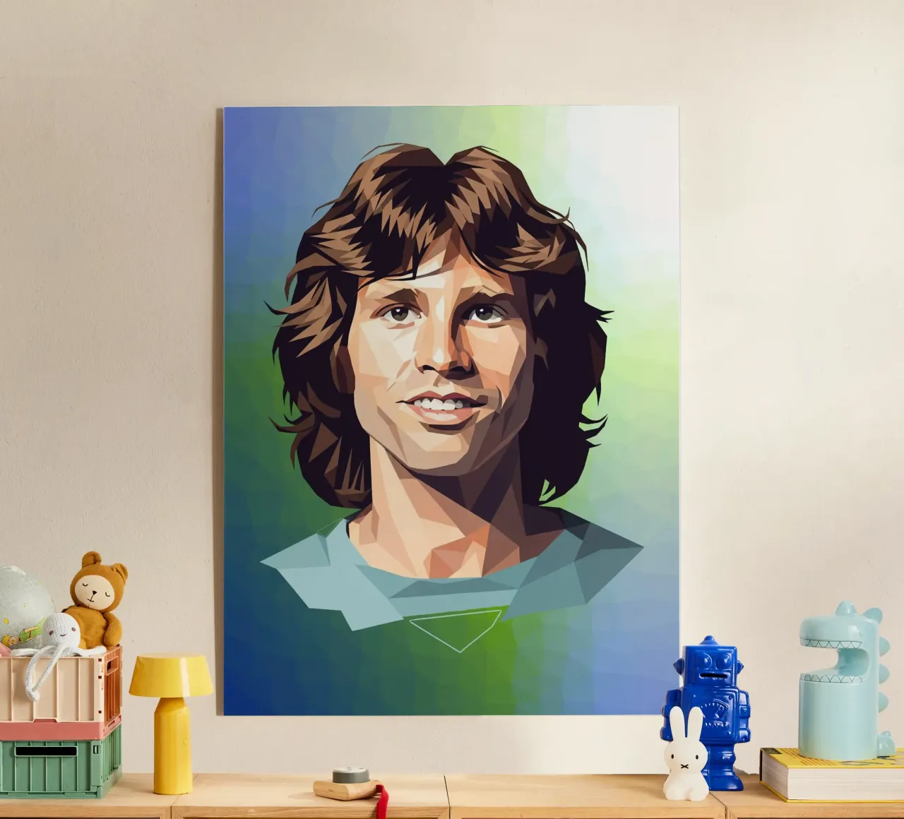 Jim Morrison Lowpoly plexiglass da Low Profile