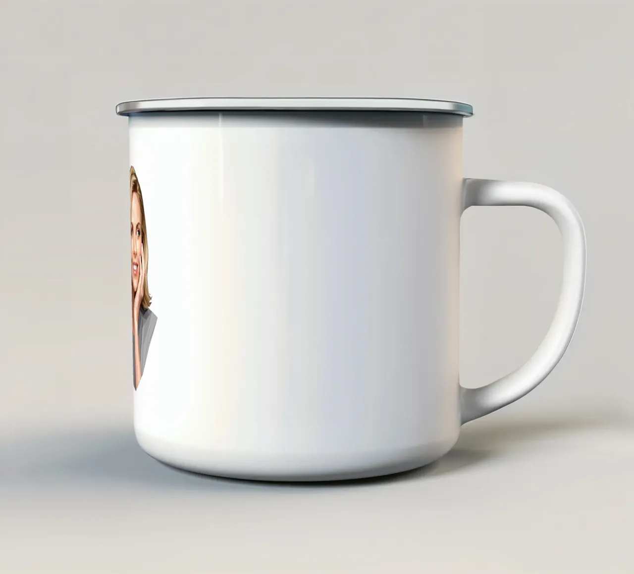 Charlize Theron Lowpoly tazza in smalto da Low Profile