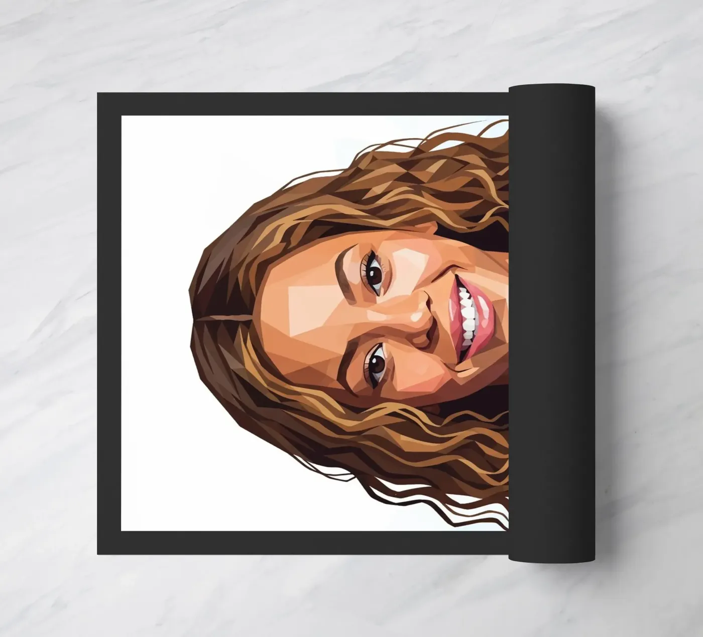 Beyoncé Lowpoly deurmat van Low Profile