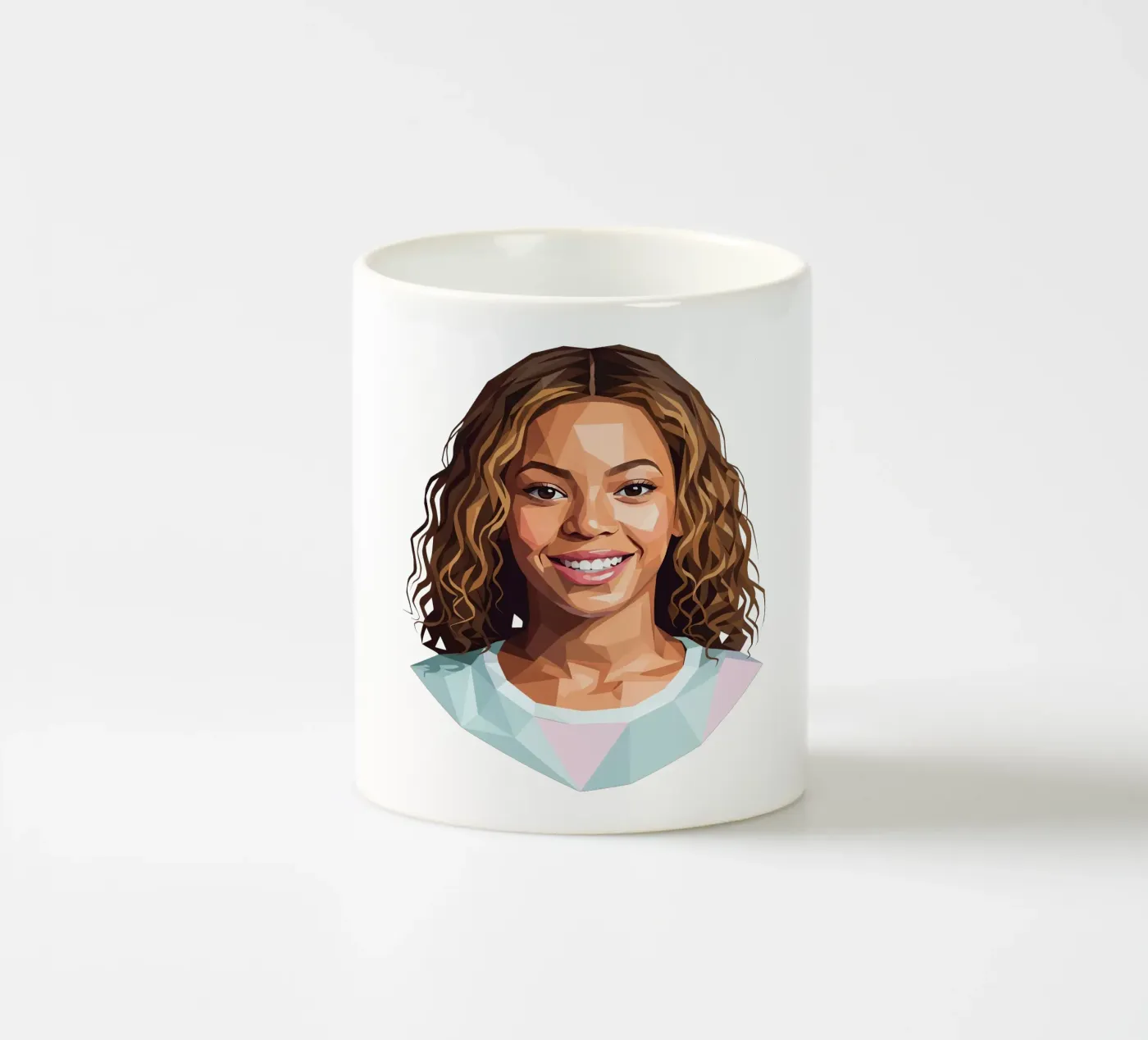 Beyoncé Lowpoly ceramic mug by Low Profile