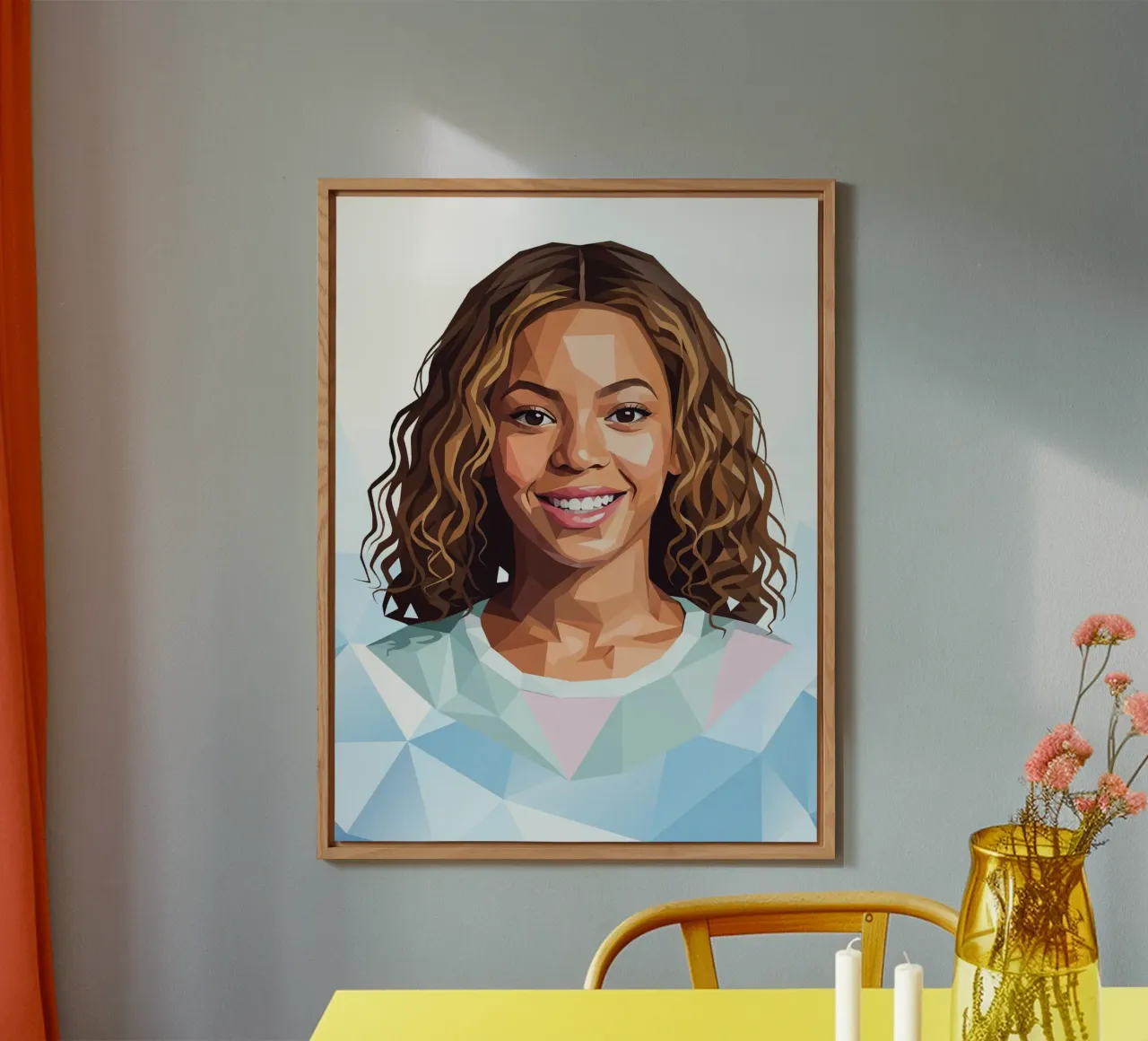 Beyoncé Lowpoly alluminio dibond da Low Profile