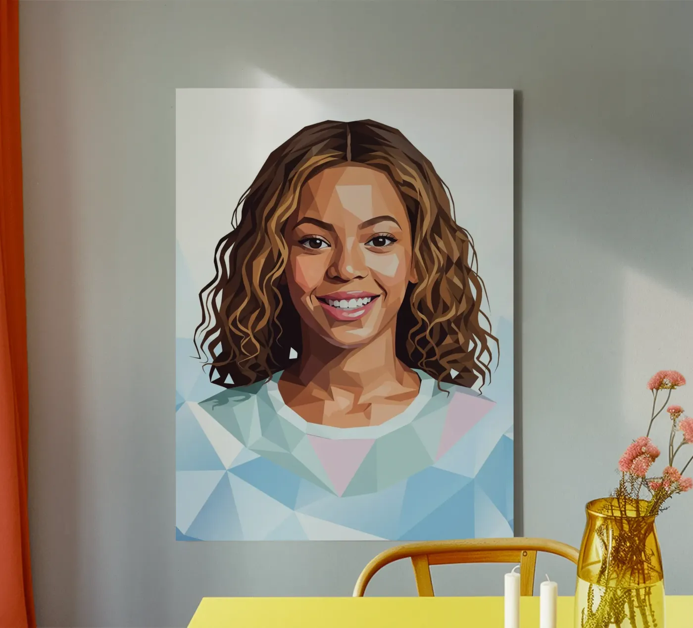 Beyoncé Lowpoly tela da Low Profile