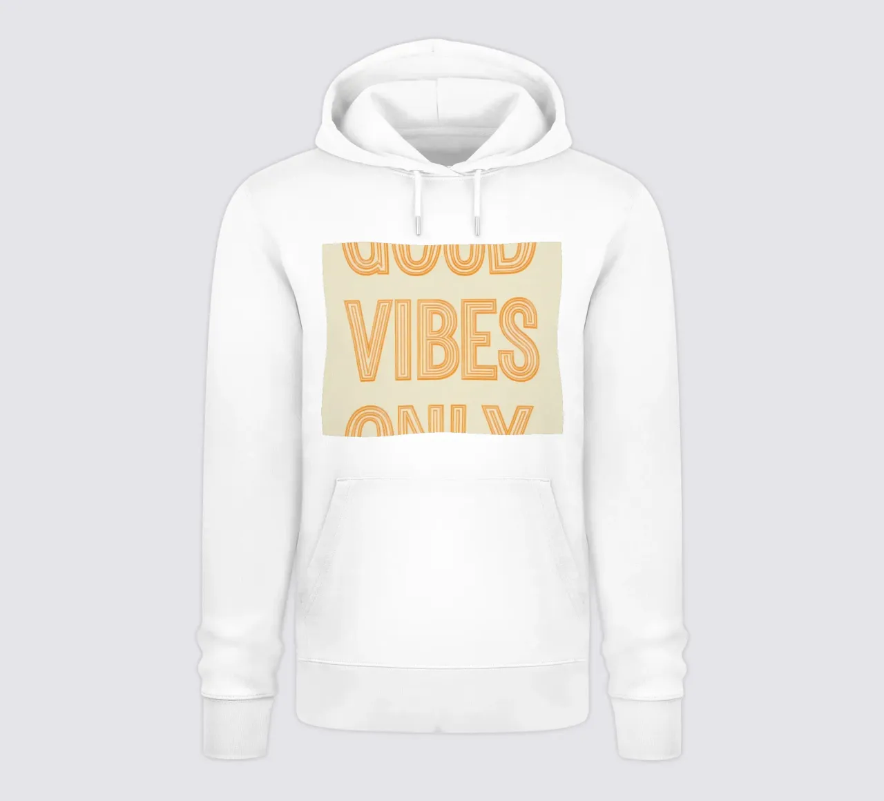 Grafica Good Vibes solo in arancione felpa con cappuccio da DesignDoodle