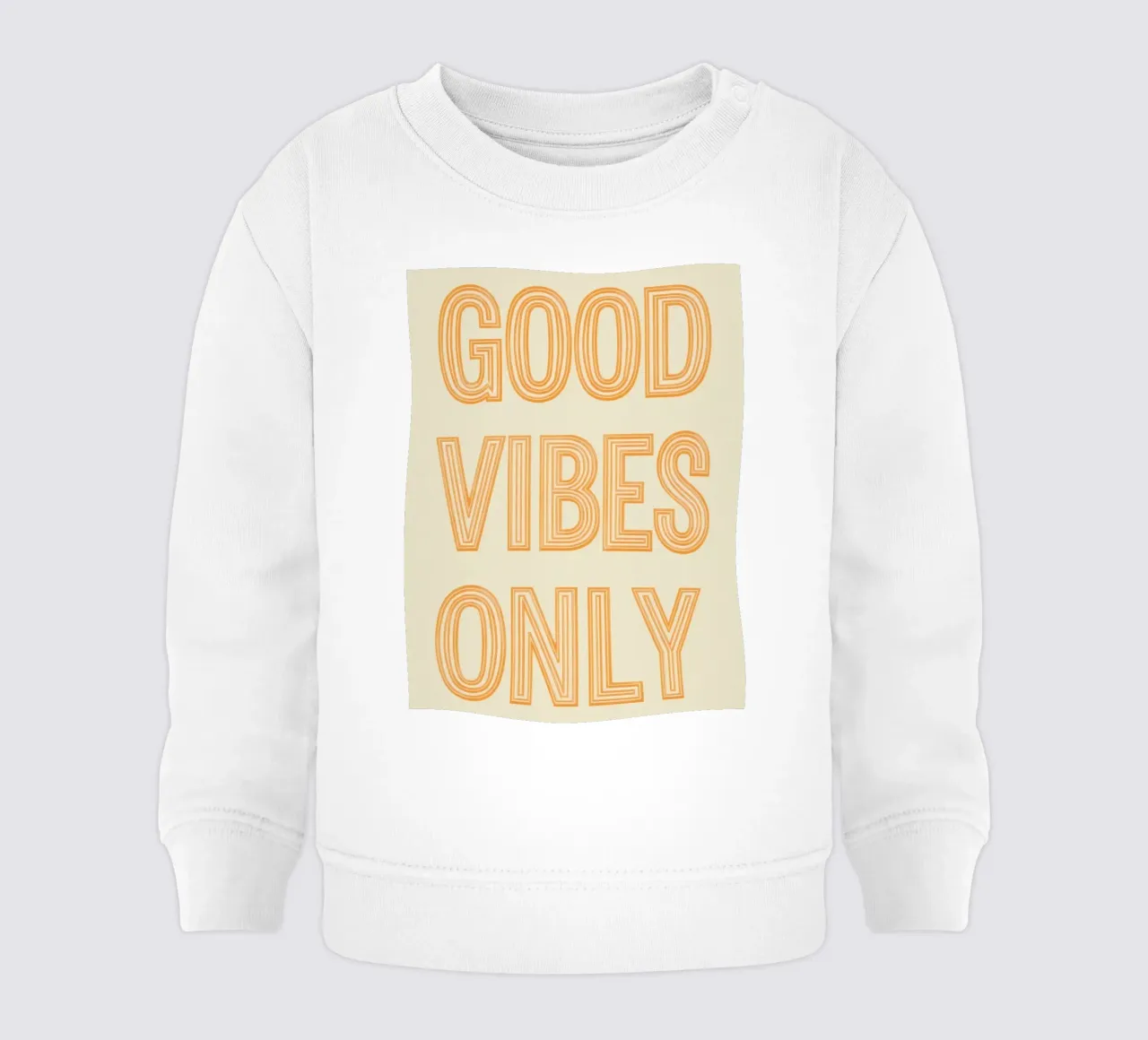 Grafica Good Vibes solo in arancione felpa neonato da DesignDoodle