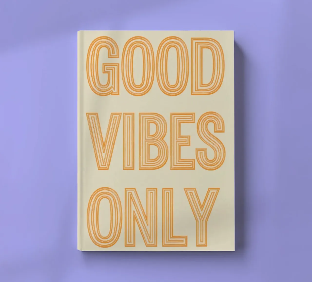 Graphic Good Vibes Only in Orange notebook by DesignDoodle