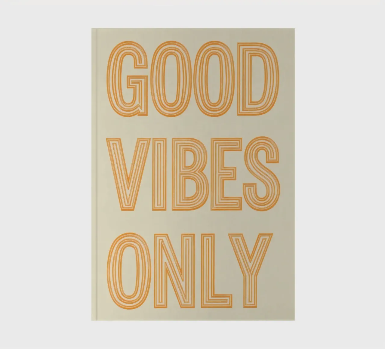 Graphic Good Vibes Only in Orange notebook by DesignDoodle