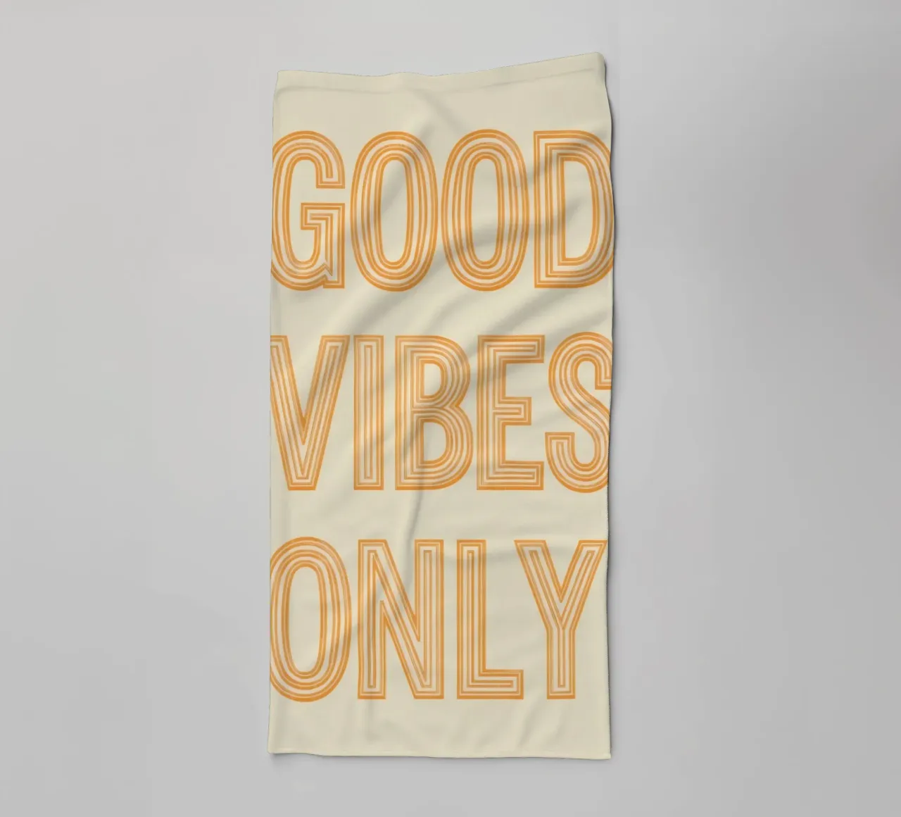 Graphic Good Vibes Only in Orange towel by DesignDoodle