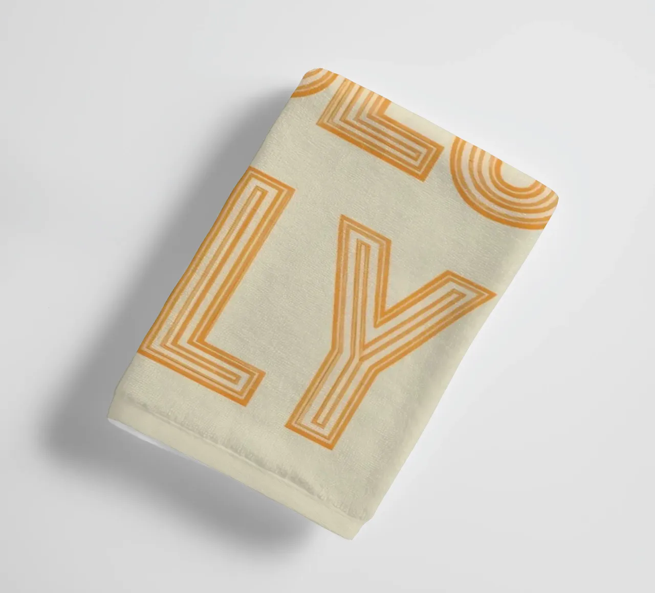 Graphic Good Vibes Only in Orange towel by DesignDoodle