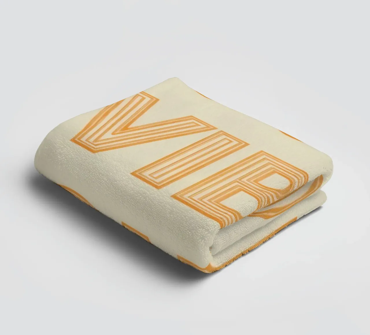 Graphic Good Vibes Only in Orange towel by DesignDoodle