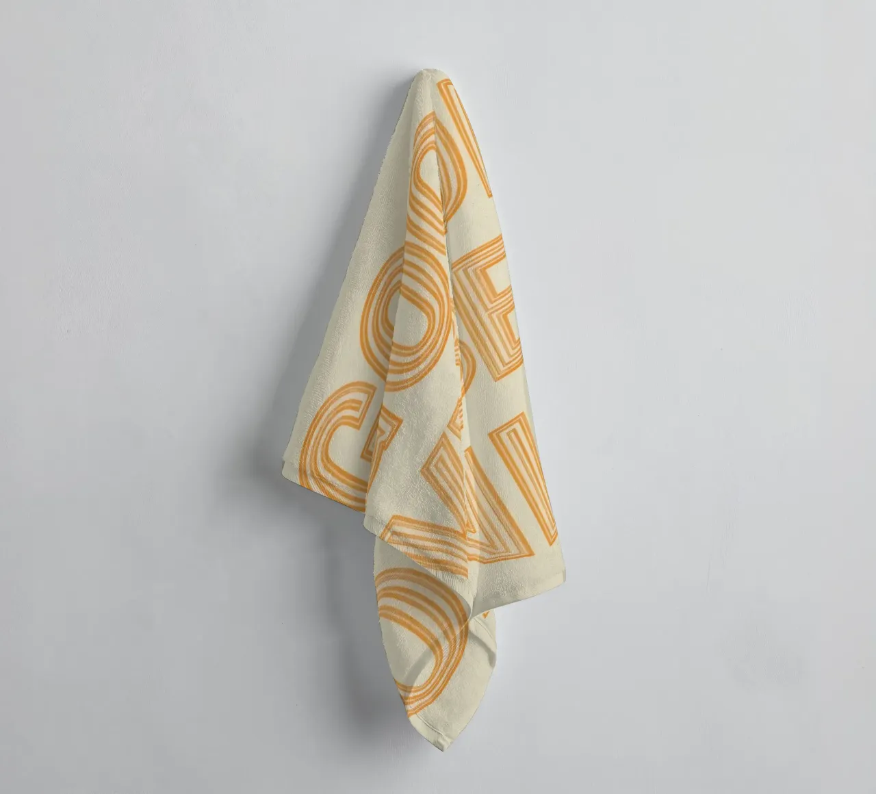Graphic Good Vibes Only in Orange towel by DesignDoodle