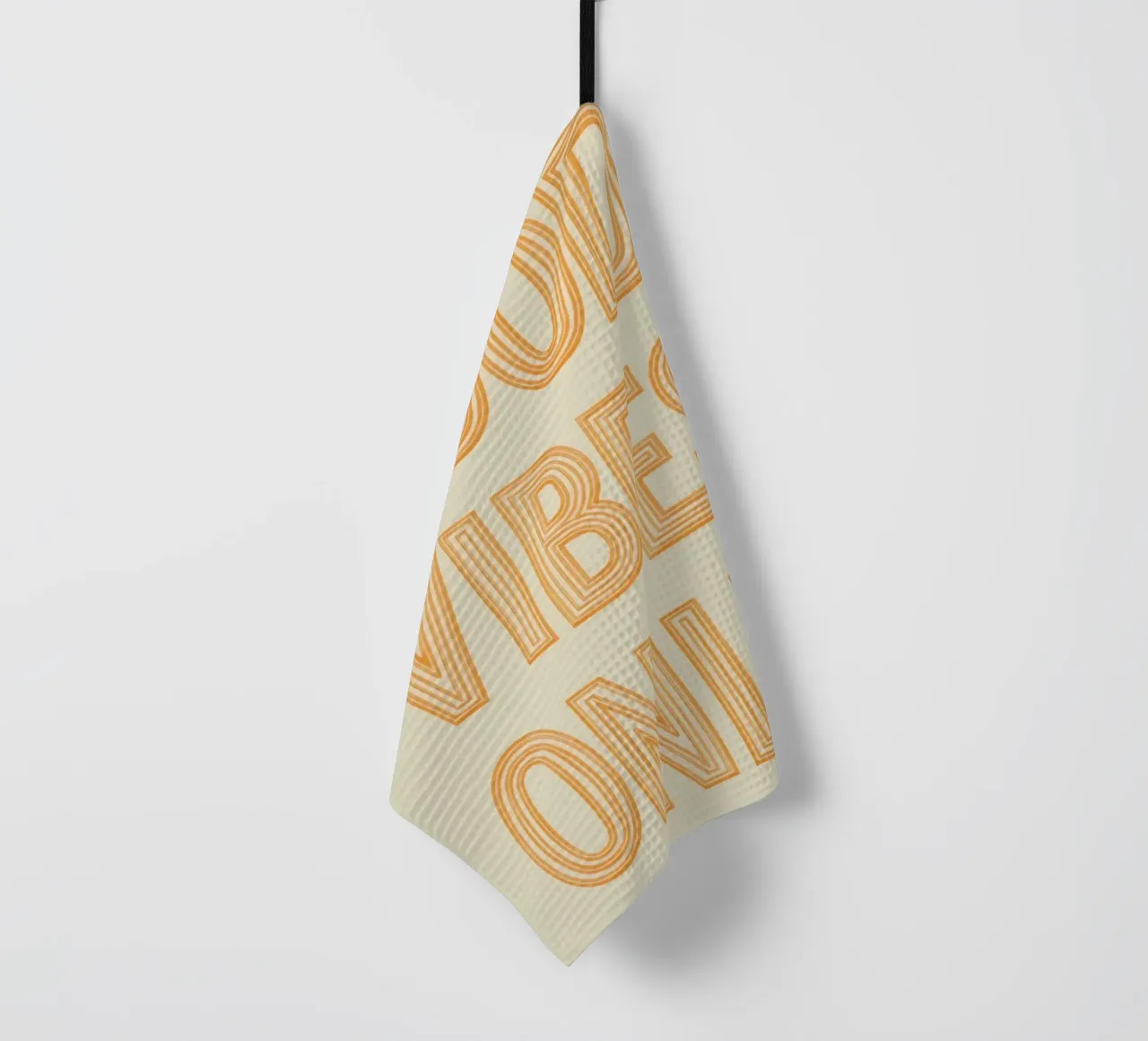 Graphic Good Vibes Only in Orange torchon de DesignDoodle