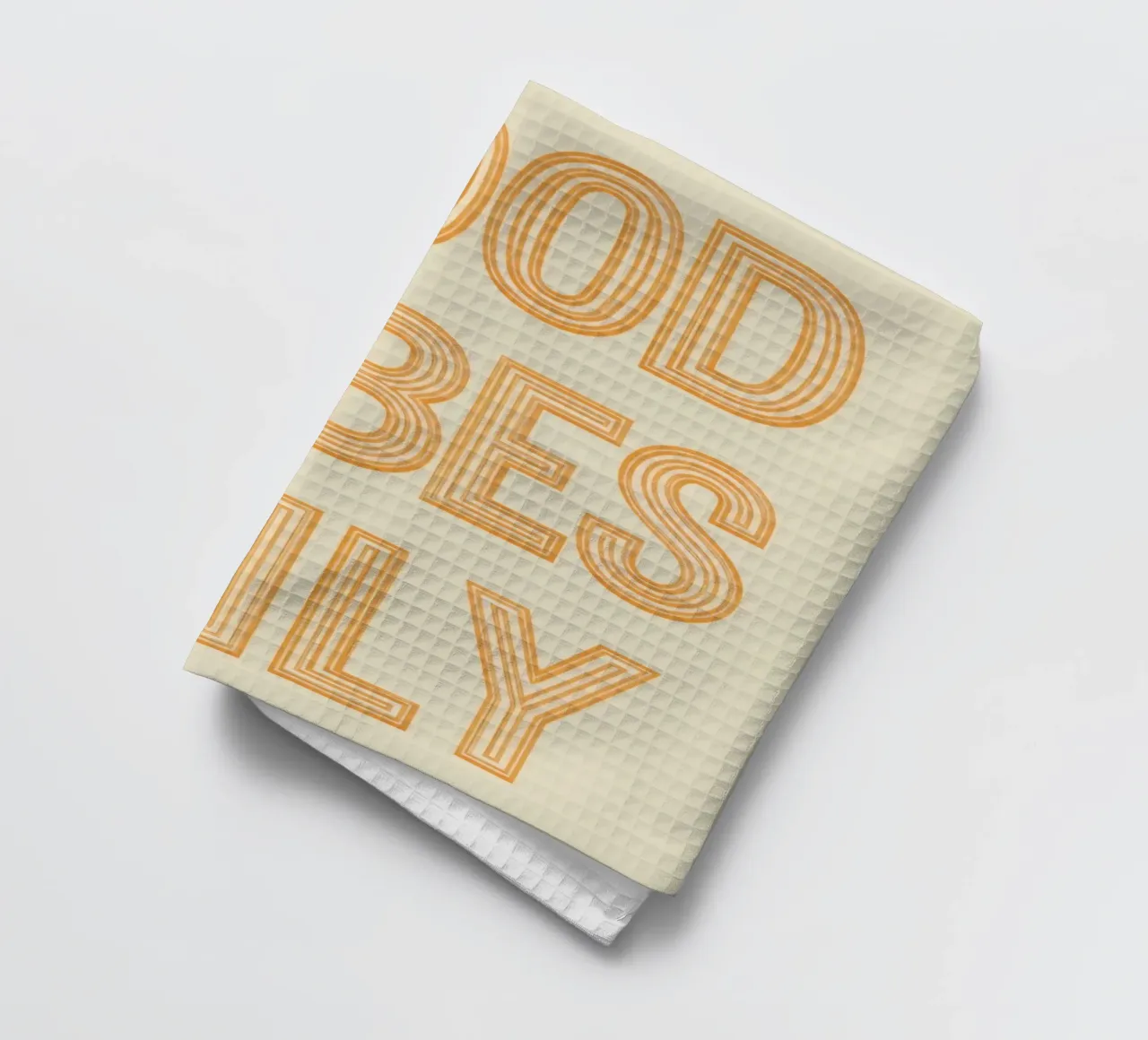 Graphic Good Vibes Only in Orange torchon de DesignDoodle