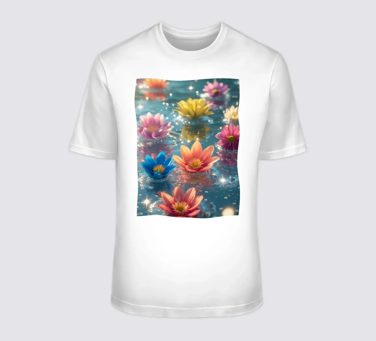 Fiori magici e colorati sull'acqua t-shirt da Léa Lefebvre Photography