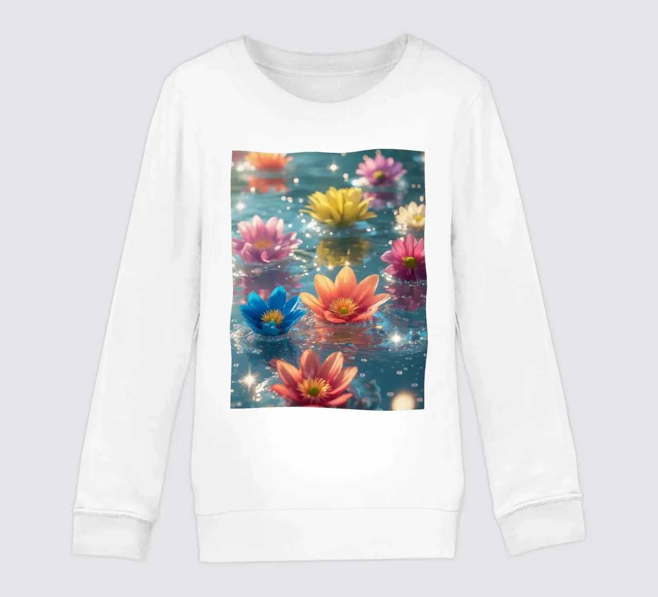 Fiori magici e colorati sull'acqua felpa bambino da Léa Lefebvre Photography