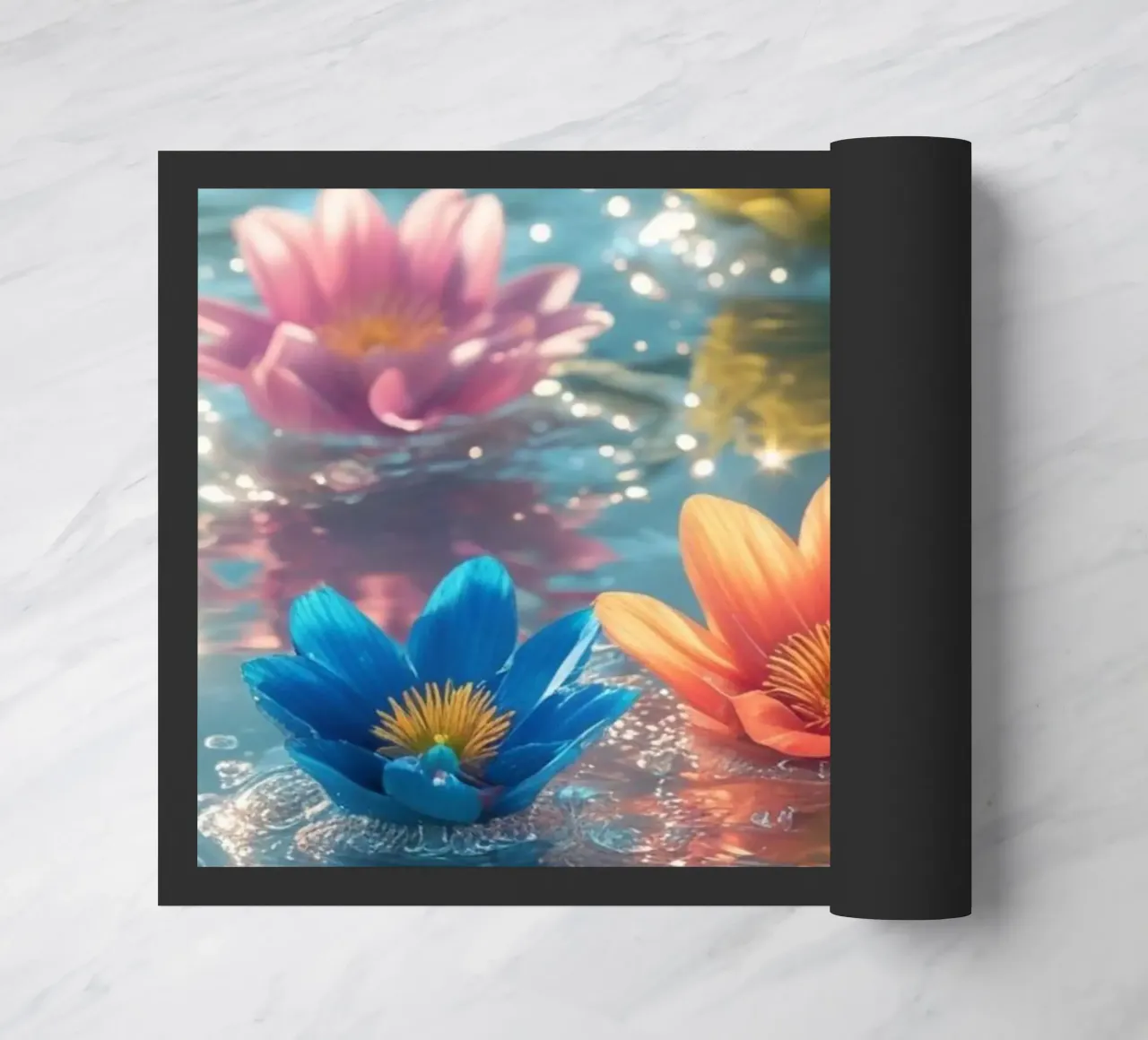 Fiori magici e colorati sull'acqua zerbino da Léa Lefebvre Photography