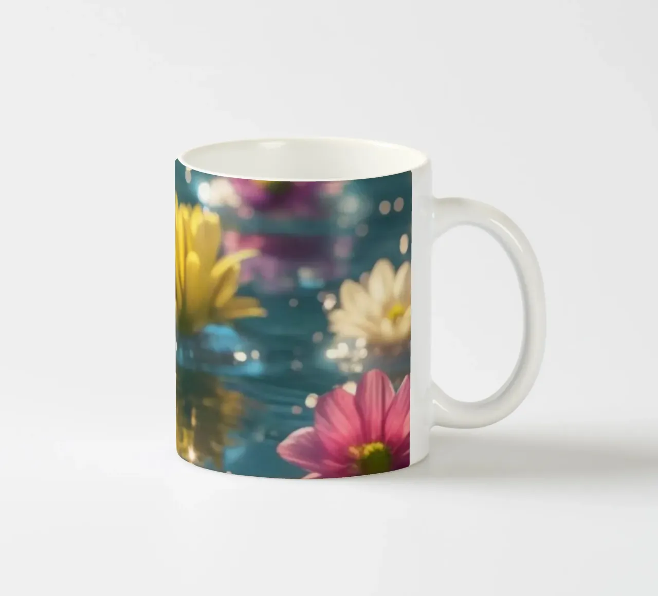 Fiori magici e colorati sull'acqua tazza in ceramica da Léa Lefebvre Photography