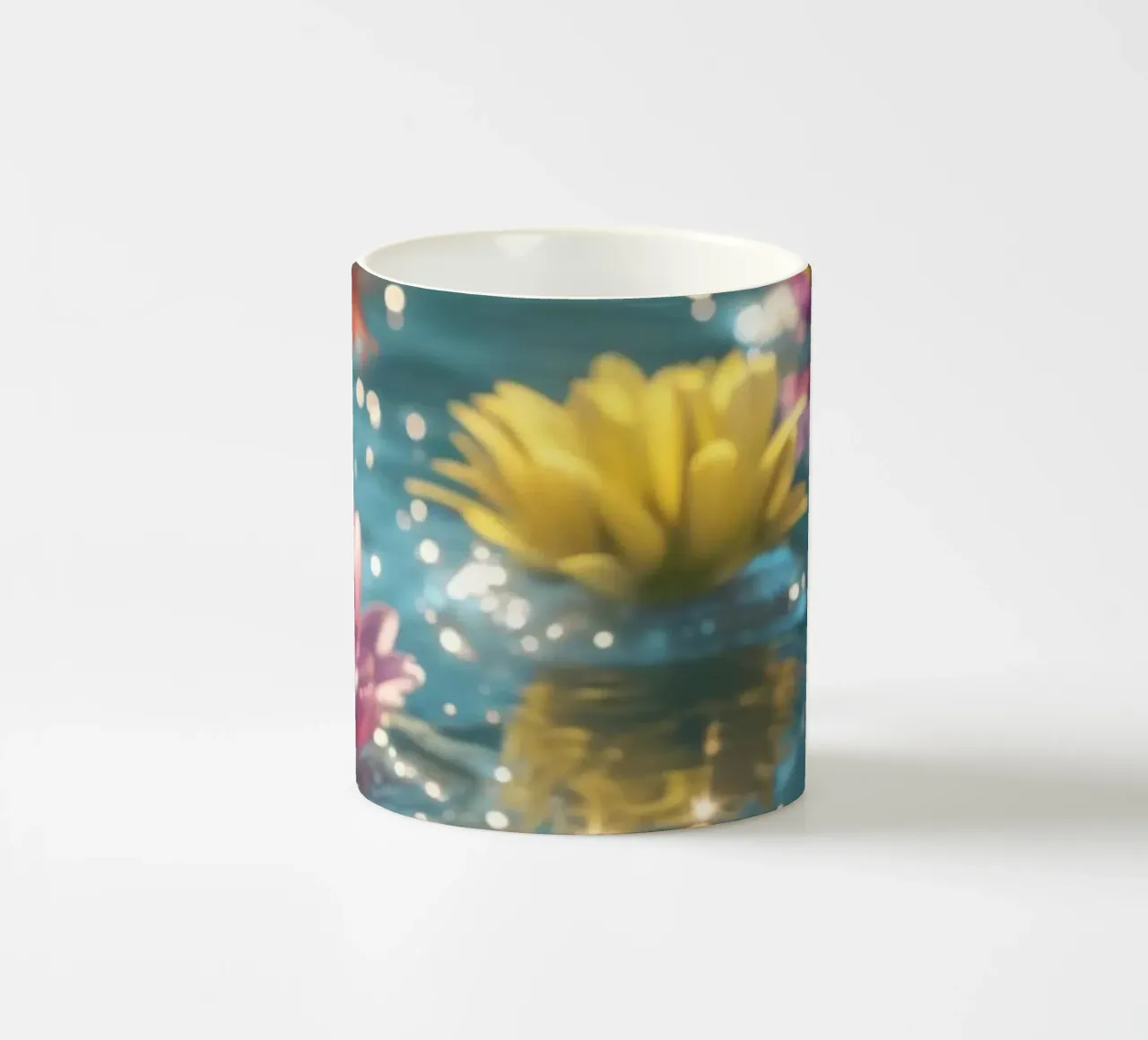 Fiori magici e colorati sull'acqua tazza in ceramica da Léa Lefebvre Photography