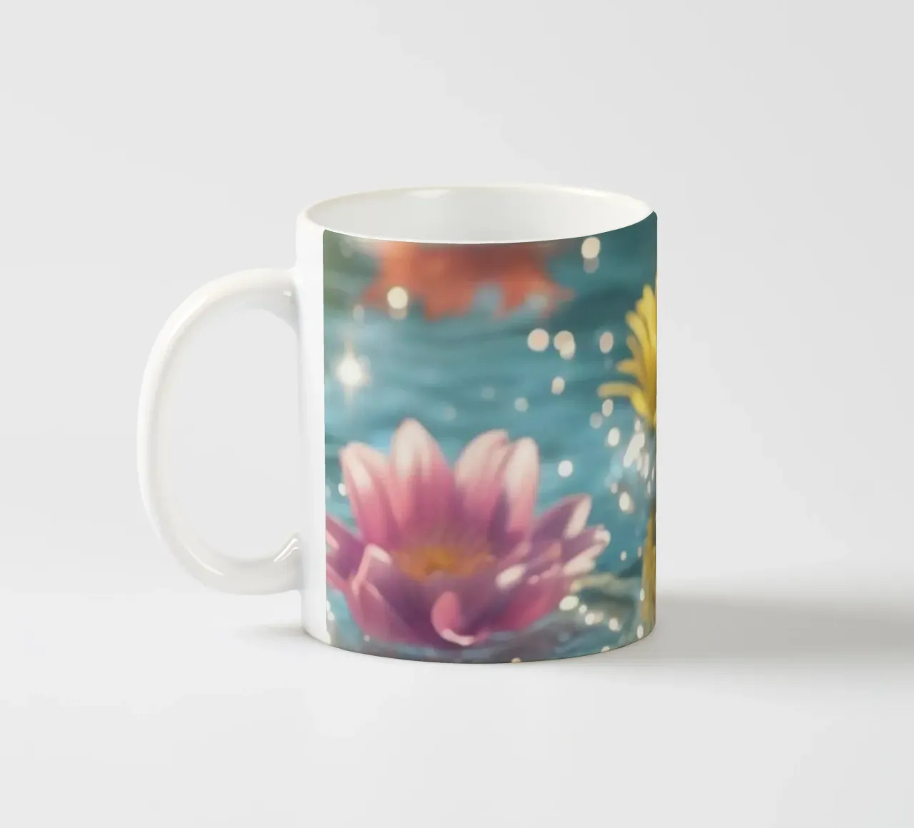 Fiori magici e colorati sull'acqua tazza in ceramica da Léa Lefebvre Photography
