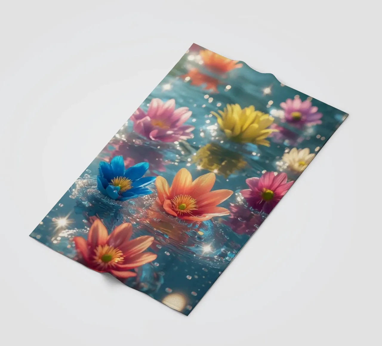Fiori magici e colorati sull'acqua coperta in pile da Léa Lefebvre Photography