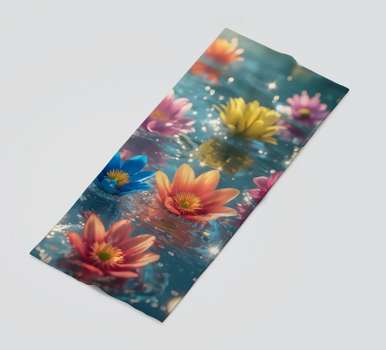 Fiori magici e colorati sull'acqua telo mare da Léa Lefebvre Photography
