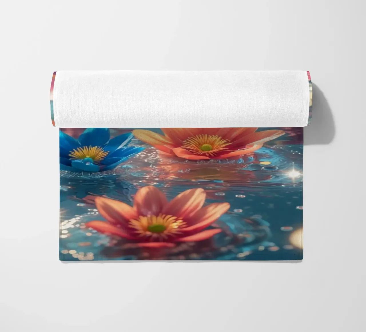 Fiori magici e colorati sull'acqua telo mare da Léa Lefebvre Photography