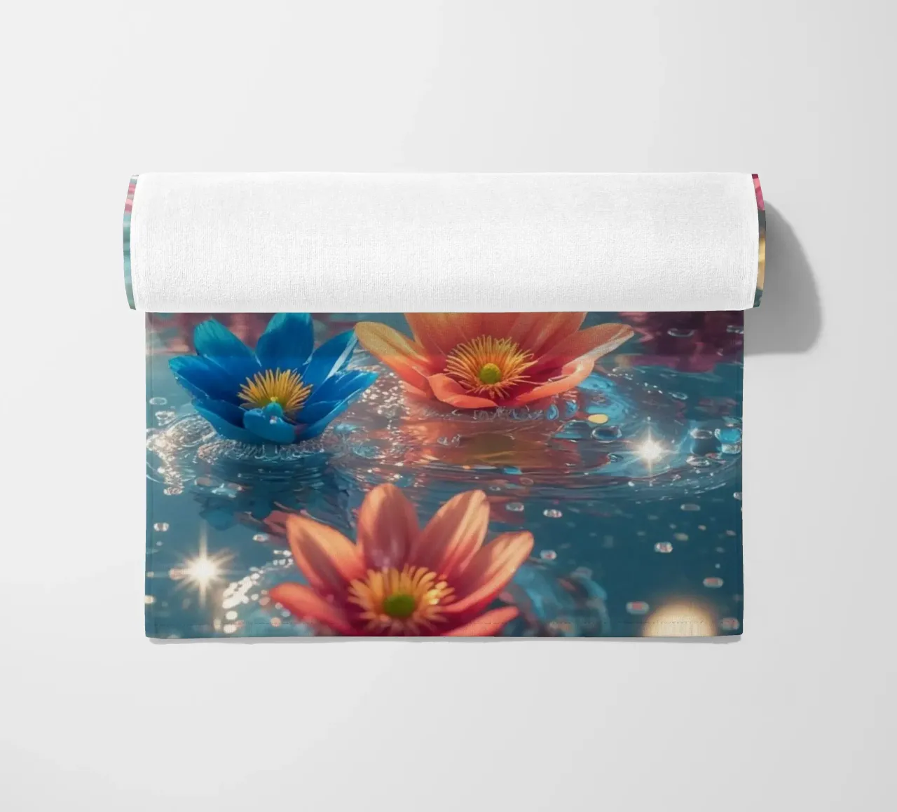 Fiori magici e colorati sull'acqua telo mare da Léa Lefebvre Photography