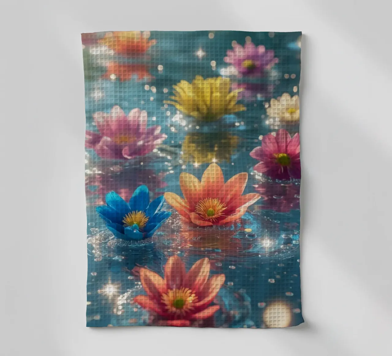 Fiori magici e colorati sull'acqua canovaccio da cucina da Léa Lefebvre Photography