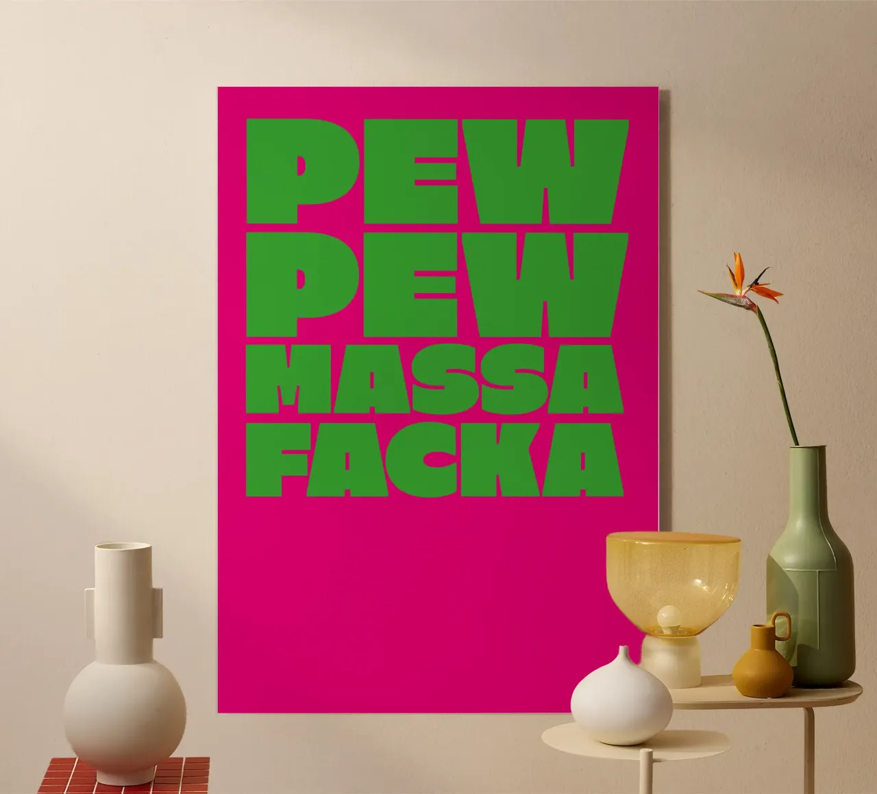 PEW PEW plexiglass da Flo Klein