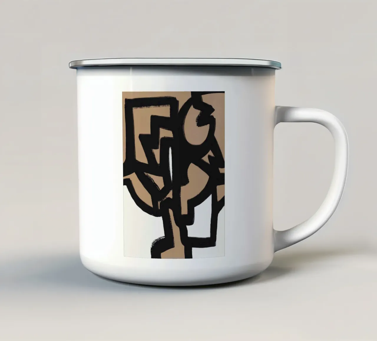 Linea in grassetto astratta 11 tazza in smalto da Little Dean