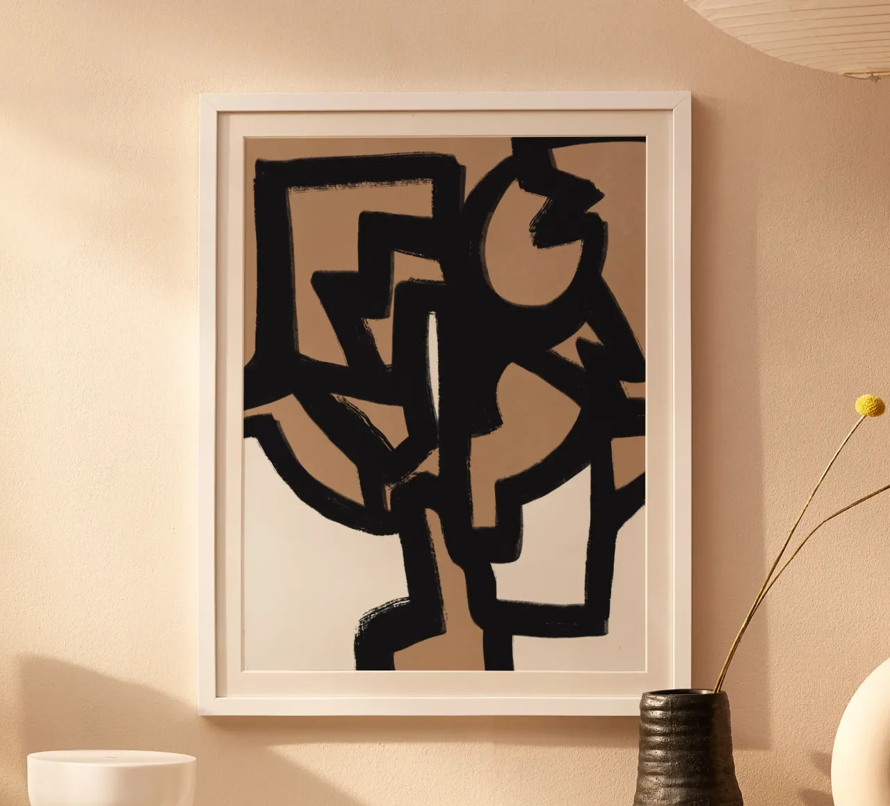 Linea in grassetto astratta 11 poster con telaio in plastica da Little Dean
