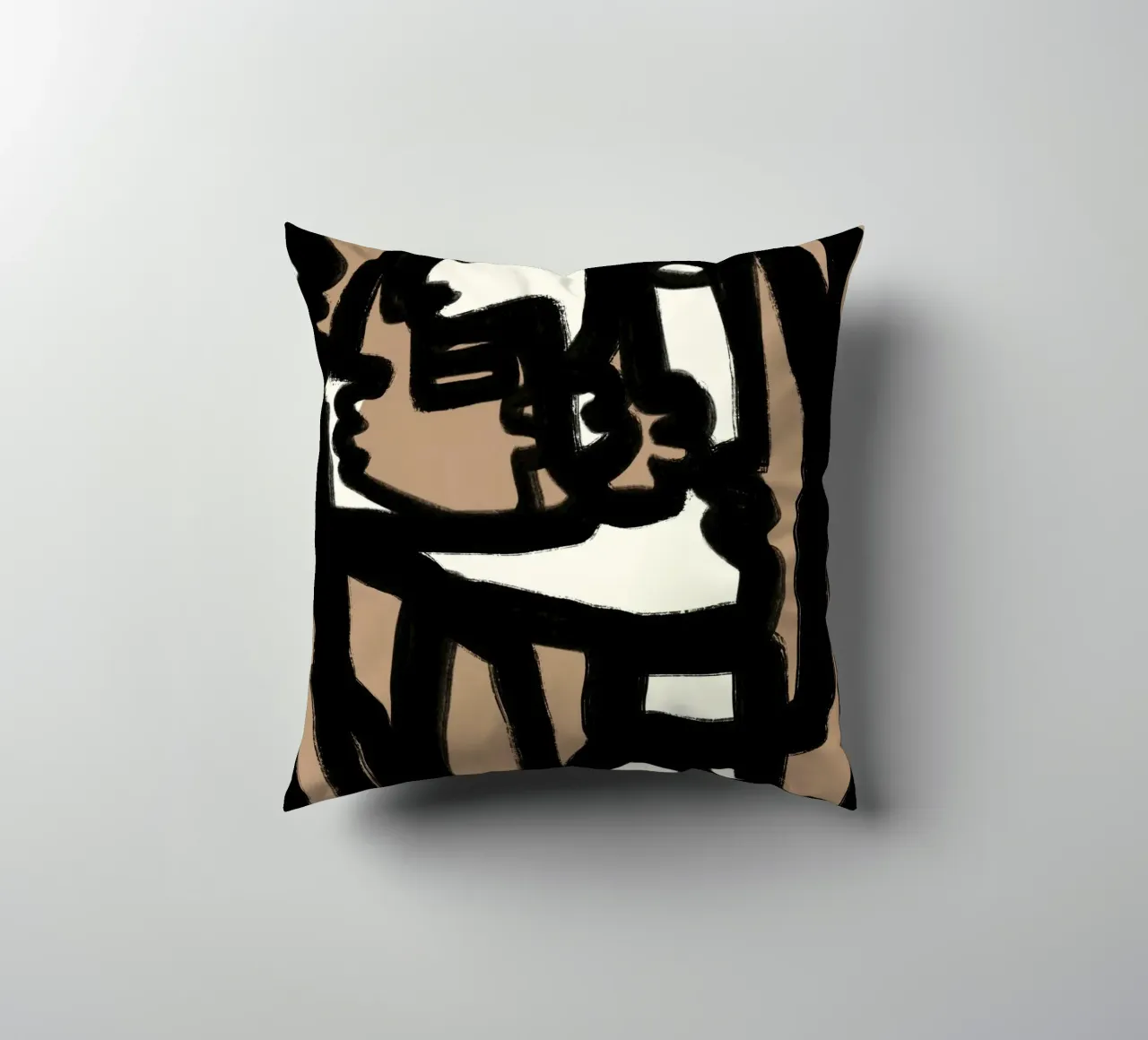 Linea in grassetto astratta 13 cuscino da Little Dean