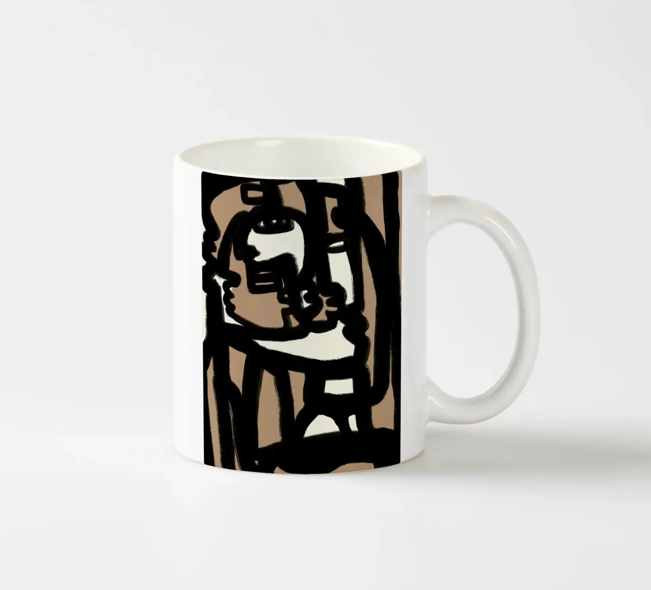 Linea in grassetto astratta 13 tazza in ceramica da Little Dean