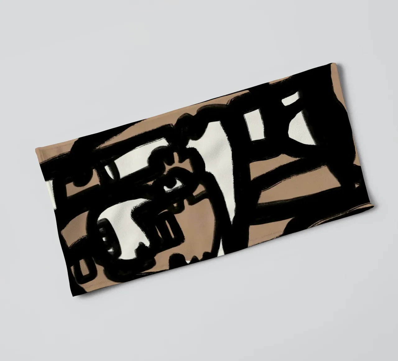 Bold line abstract 13 towel by Little Dean
