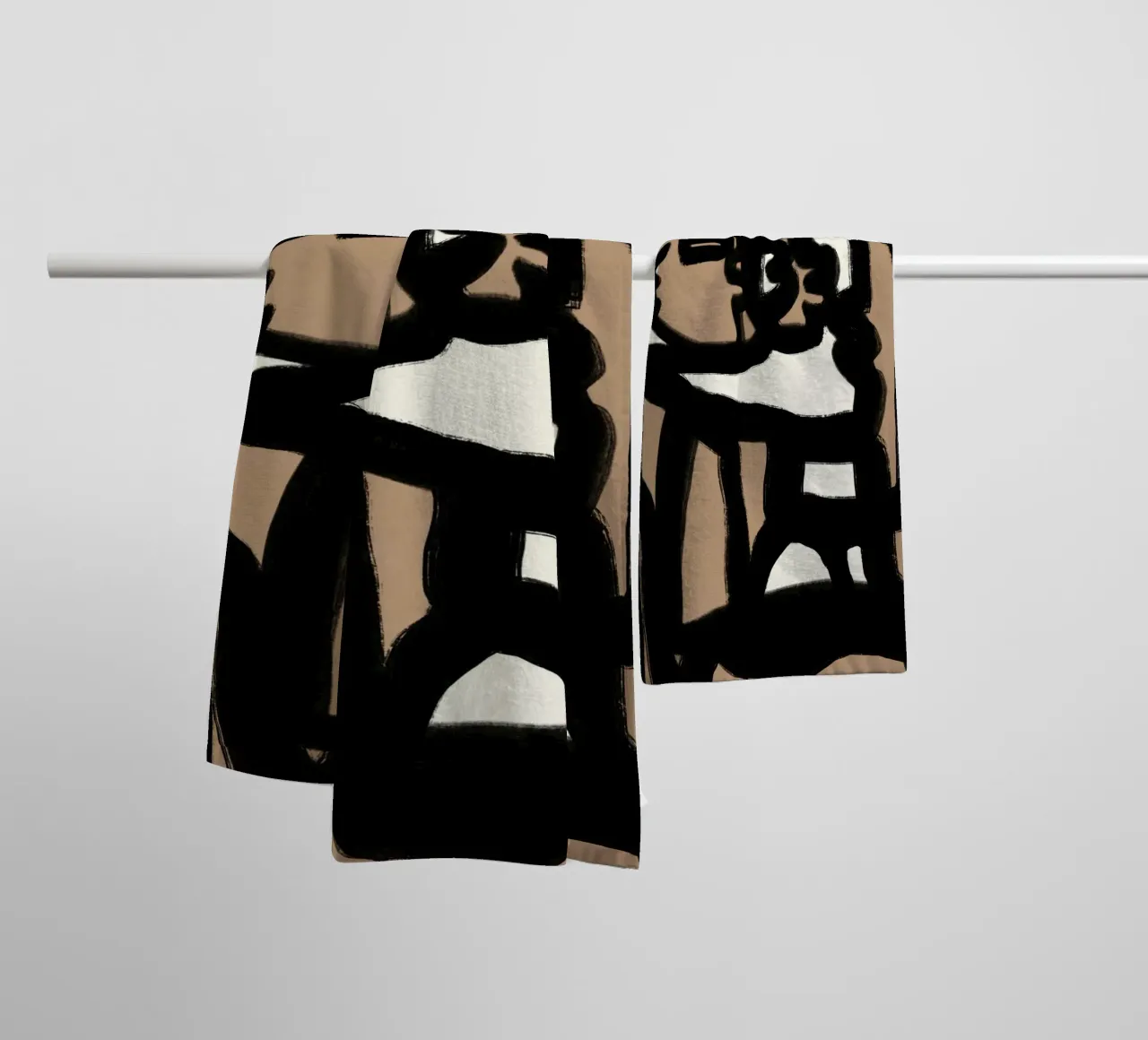 Bold line abstract 13 towel by Little Dean