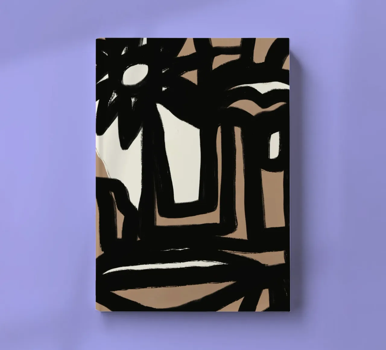 Bold line abstract 15 notebook by Little Dean