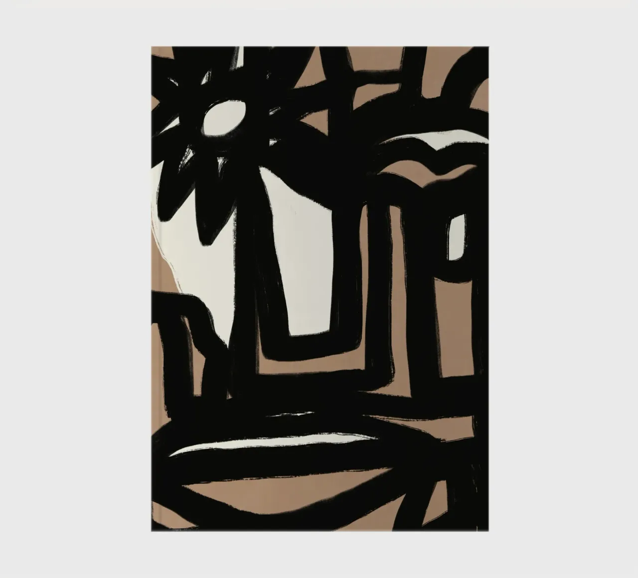 Bold line abstract 15 notebook by Little Dean