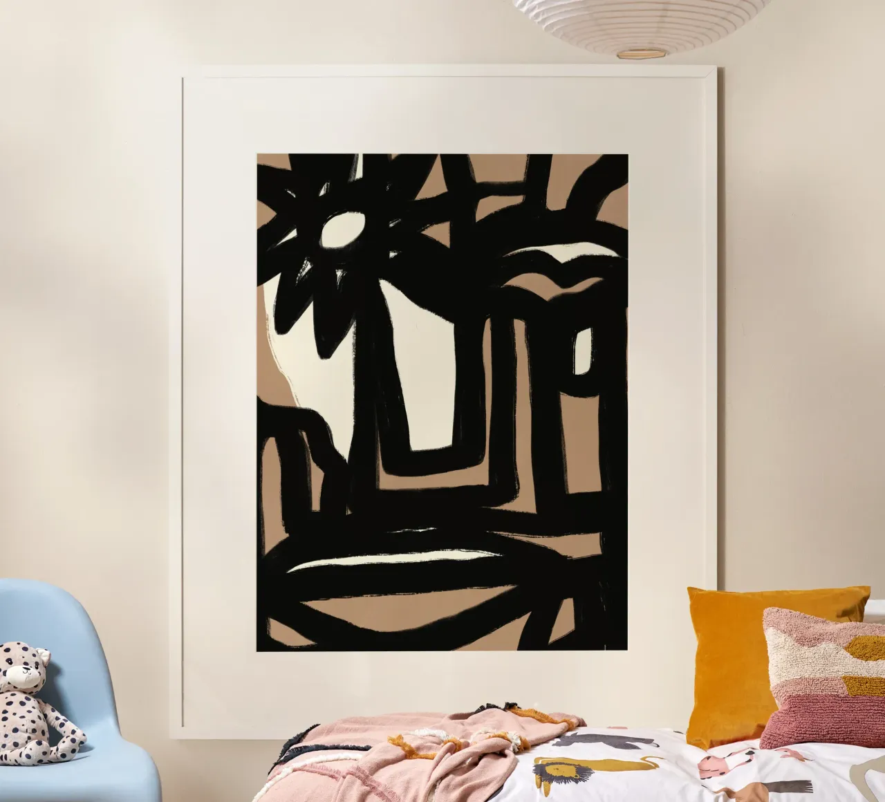 Linea in grassetto astratta 15 poster con telaio in alluminio da Little Dean