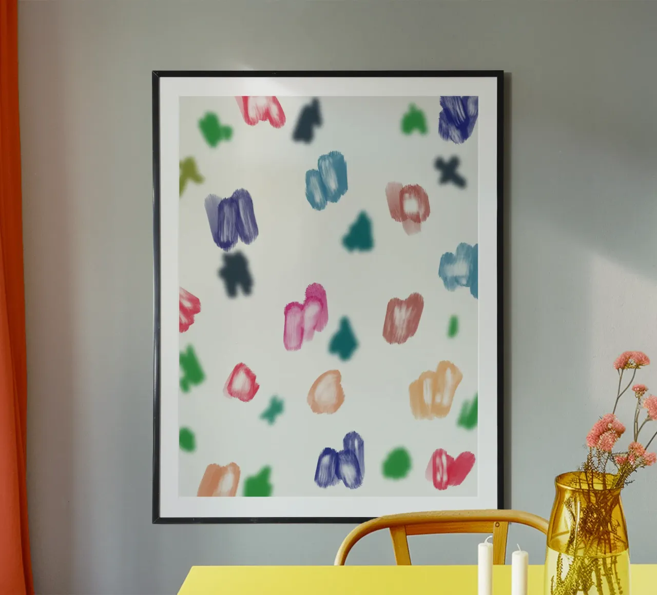 Diversità di colore poster con telaio in legno da Little Dean