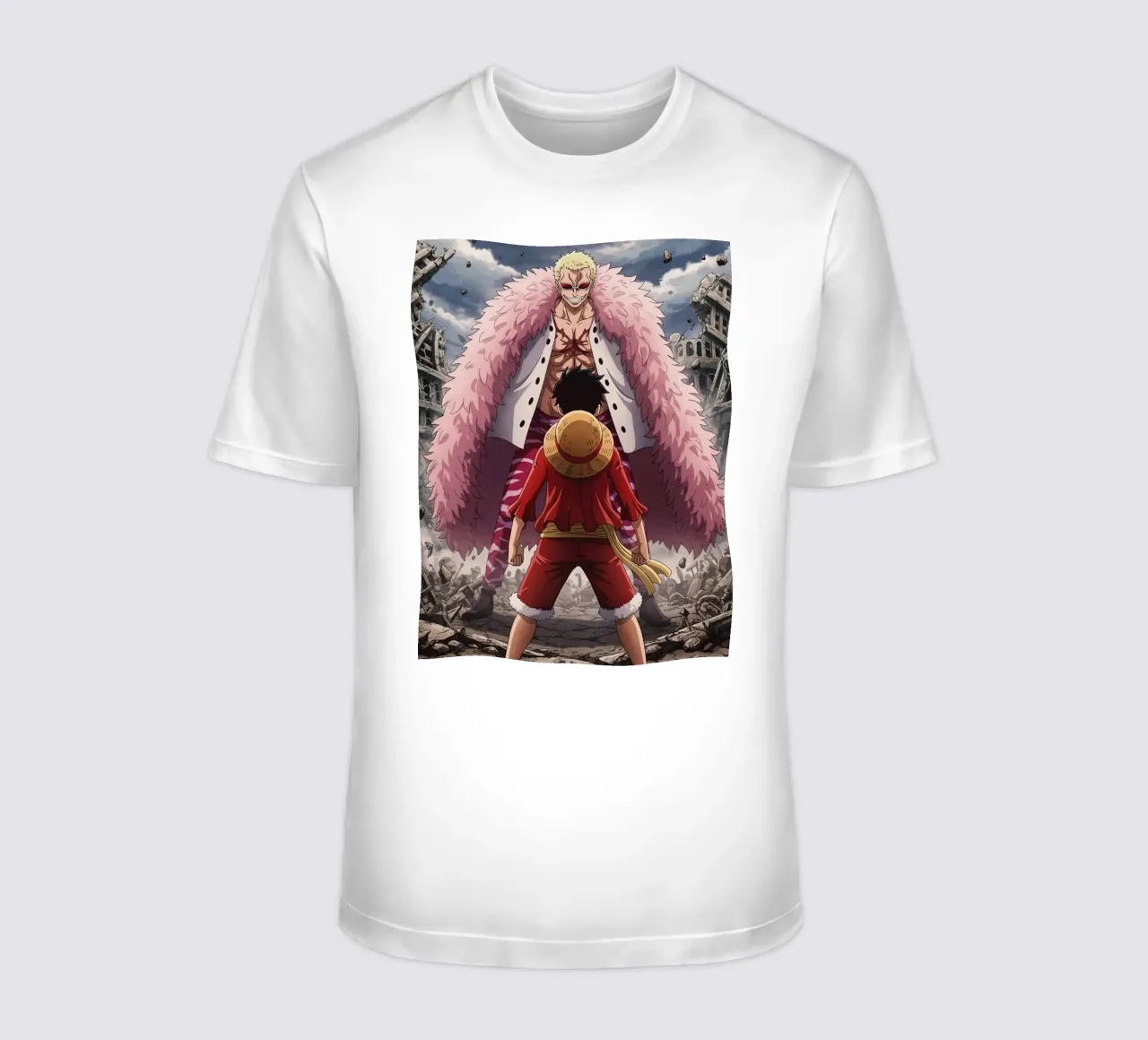 Monkey D Luffy Vs Donquixote Doflamingo t-shirt da Musadad Shop