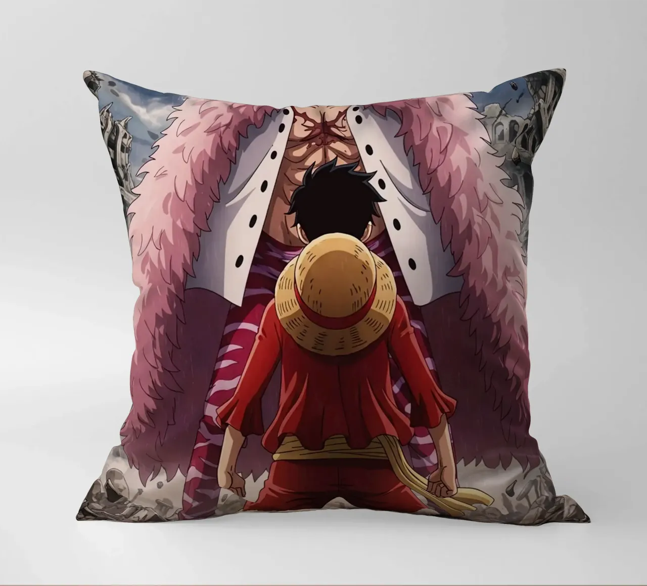 Monkey D Luffy Vs Donquixote Doflamingo cuscino da Musadad Shop