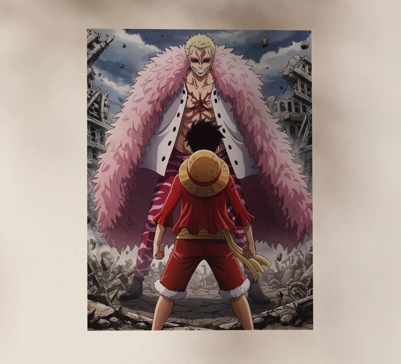 Monkey D Luffy Vs Donquixote Doflamingo pellicola backlit da Musadad Shop