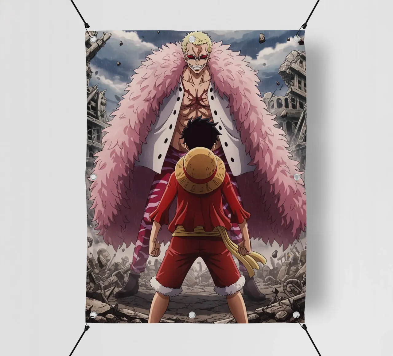 Monkey D Luffy Vs Donquixote Doflamingo telo in pvc da Musadad Shop