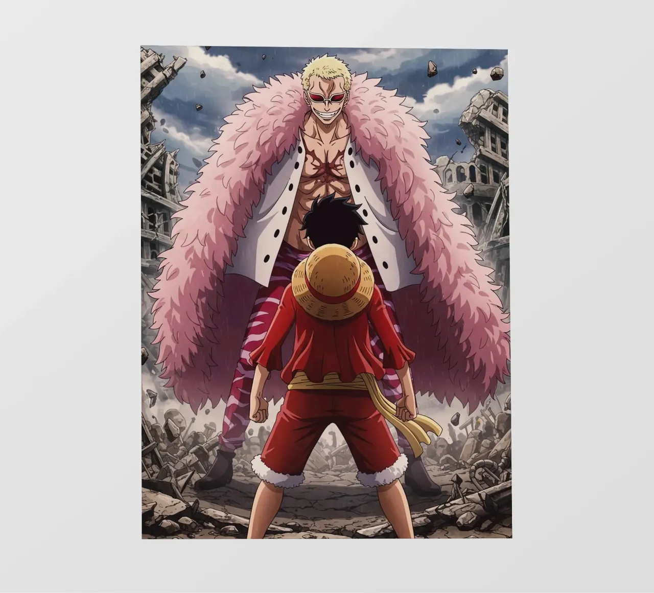 Monkey D Luffy Vs Donquixote Doflamingo telo in pvc da Musadad Shop
